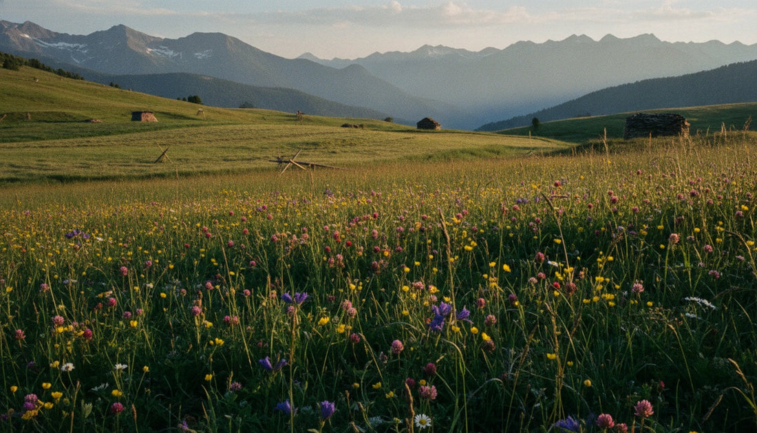 Praderas de alta montaña en flor en el Pirineo