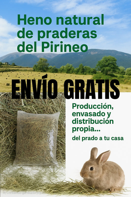 pack 2x500gr. heno de praderas del Pirineo. ENVÍO GRATIS.